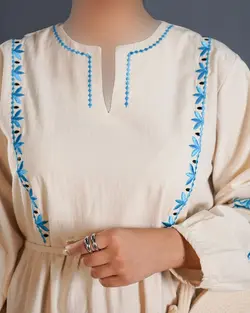 پیراهن آستین گلدوزی آنیل کد 8881