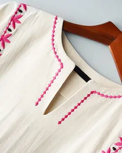 پیراهن آستین گلدوزی آنیل کد 8881