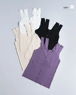 تاپ بافت جلو دکمه کد 8915