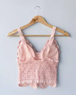 نیم تنه قلاب بافی گل کد 8974