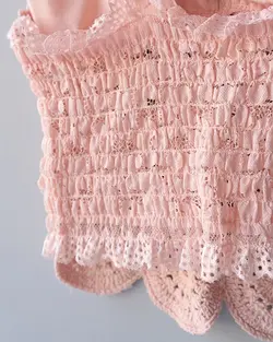 نیم تنه قلاب بافی گل کد 8974