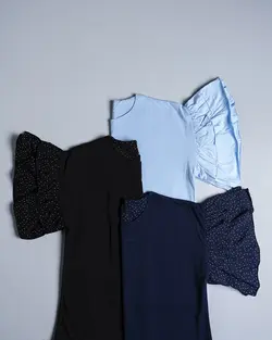 تیشرت آستین خالخالی کد 8964