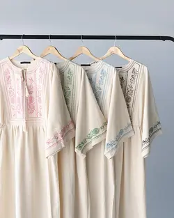 پیراهن گلدوزی فلورا کد 9015