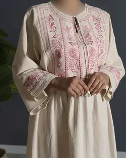 پیراهن گلدوزی فلورا کد 9015