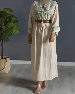 پیراهن گلدوزی فلورا کد 9015