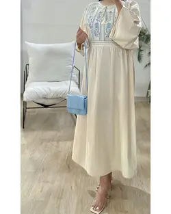 پیراهن گلدوزی فلورا کد 9015