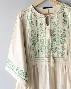 پیراهن گلدوزی فلورا کد 9015