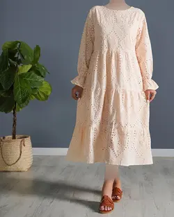 پیراهن خامه دوزی آویسا کد 9031