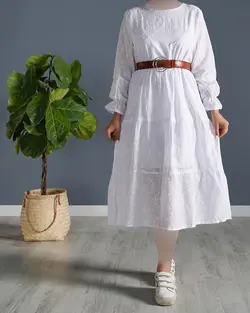 پیراهن خامه دوزی آویسا کد 9031