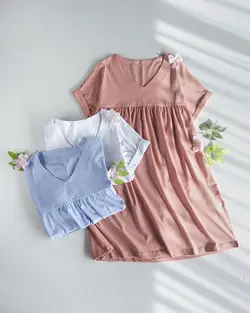 پیراهن آستین پاکتی رنگی کد 9204