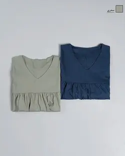 پیراهن آستین پاکتی رنگی کد 9204