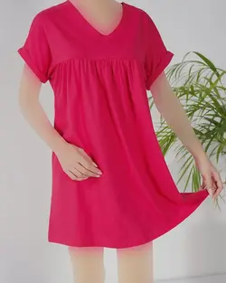 پیراهن آستین پاکتی رنگی کد 9204