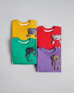 بلوز دورس جیب خرس (کودک) کد 9209