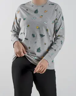 بلوز آستین بلند پروانه کد 9340