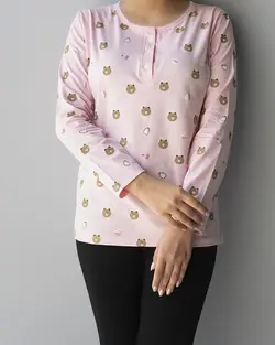 بلوز آستین بلند تدی کد 9395