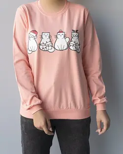 بلوز دورس چاپی cat کد 9409