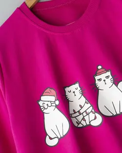 بلوز دورس چاپی cat کد 9409