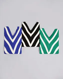 بلوز بافت راه راه رز کد 9435