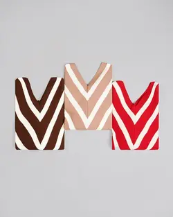 بلوز بافت راه راه رز کد 9435