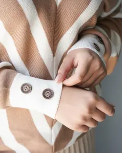 بلوز بافت راه راه رز کد 9435