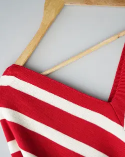 بلوز بافت راه راه رز کد 9435