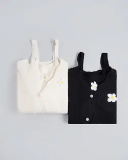 ست بافت دو تیکه بابونه کد 9534