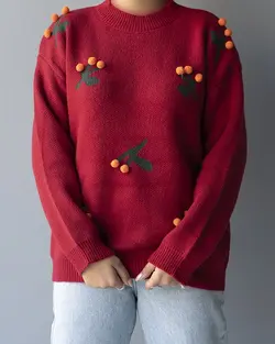 بلوز بافت آلبالو 2 کد 9571