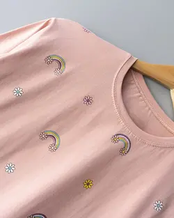 بلوز آستین بلند چاپی گل کد 9613