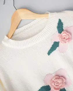 بلوز بافت گل برجسته 2 کد 9102 (2)