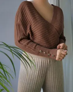 بلوز بافت دلارای کد 9718