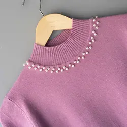 بلوز بافت یقه مروارید کد 9836