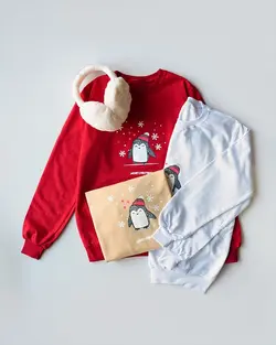 بلوز دورس Snow penguin کد 9852