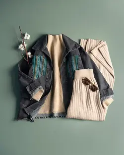 مانتو جین سنتی کد 9918