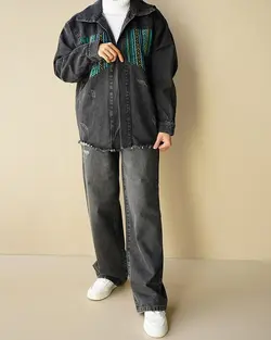 مانتو جین سنتی کد 9918