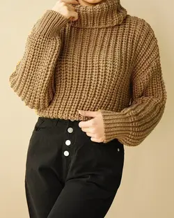 کراپ بافت یقه اسکی کلارا کد 9917