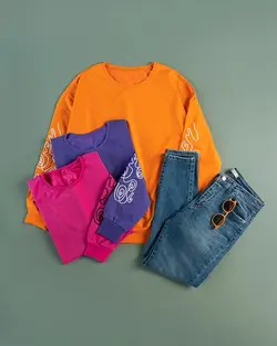 بلوز آستین گلدوزی مهری کد 9950