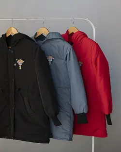 کاپشن کمرگت دار سیمین کد 9989