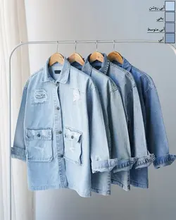 شومیز جین جیب پاکتی کد 9988