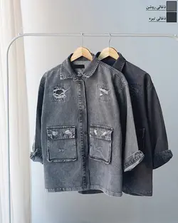 شومیز جین جیب پاکتی کد 9988