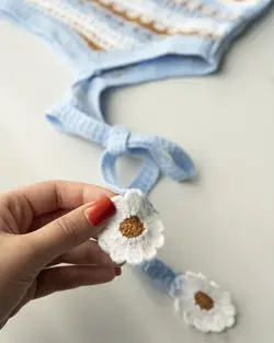 کراپ قلاب بافی بابونه کد 1057