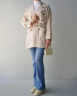 ترنچ کت کوتاه ماه نیلا کد 1074