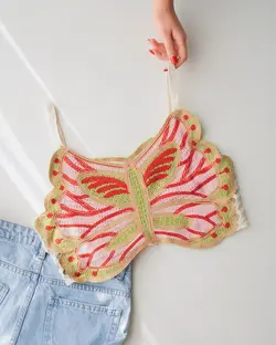 کراپ قلاب بافی پروانه کد 1129