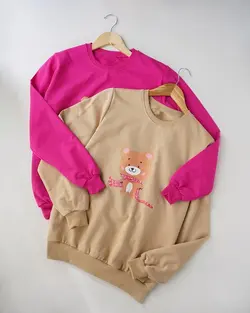 بلوز دورس خرس و شال گردن کد 1210