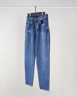 شلوار جین مام فیت مردانه کد 1214