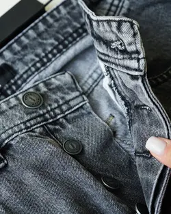 شلوار جین مام فیت مردانه کد 1214