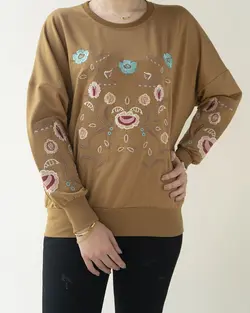 بلوز گلدوزی اطلس کد 1237