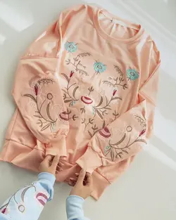 بلوز گلدوزی اطلس کد 1237