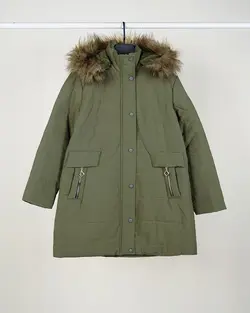 کاپشن کلاه دار خز آرنا کد 1241