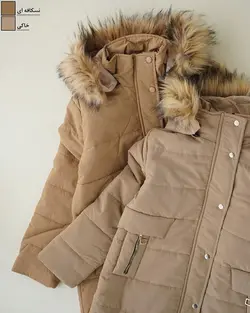 کاپشن کلاه دار خز آرنا کد 1241