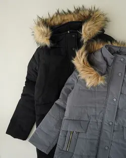 کاپشن کلاه دار خز آرنا کد 1241